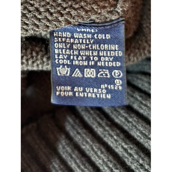 Ralph Lauren Sport Sweater Womens M Shawl Collar Gray Pullover Cotton Academia - Picture 4 of 5